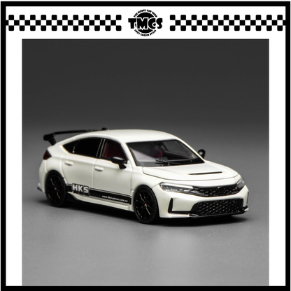 [Motorhelix] 1:64 Honda Civic Type R (FL5) HKS Livery - Championship White