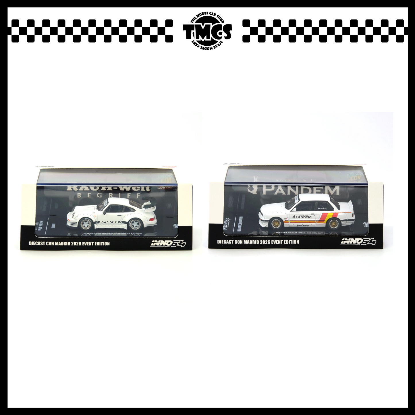 [INNO64] 1:64 Combo Set DIECAST CON MADRID 2026 Event Edition - RWB 930 + Pandem Rocket Bunny E30