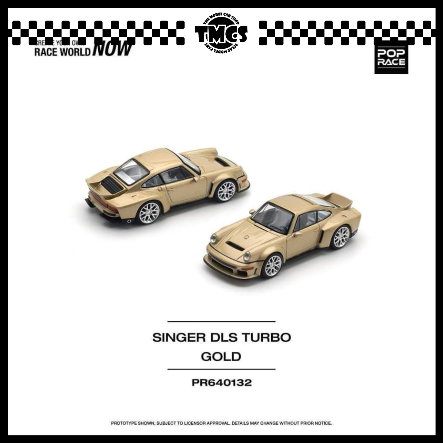 [Pop Race] 1:64 Singer DLS Turbo (Road) - Gold