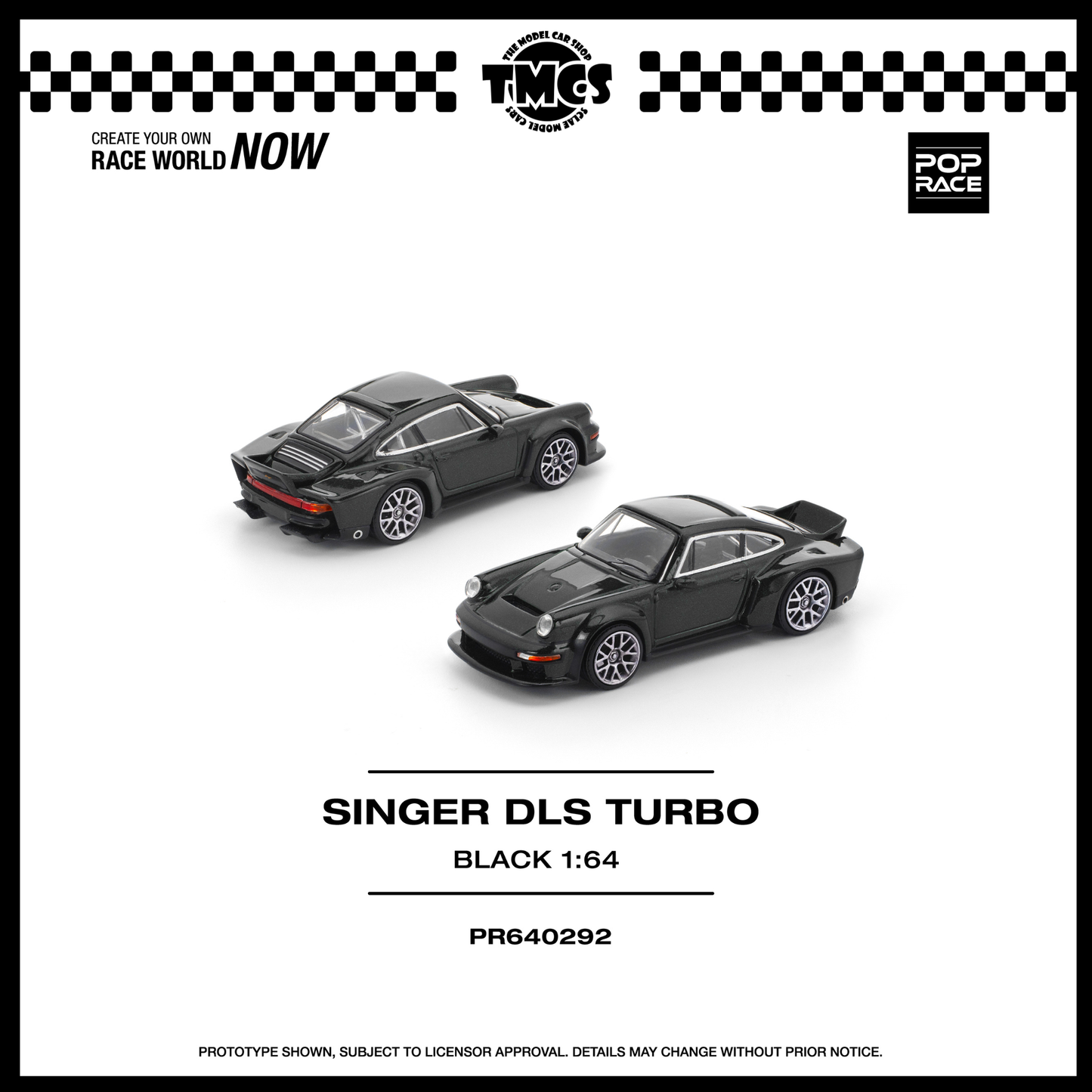[Pop Race] 1:64 Singer DLS Turbo (Road) - Black