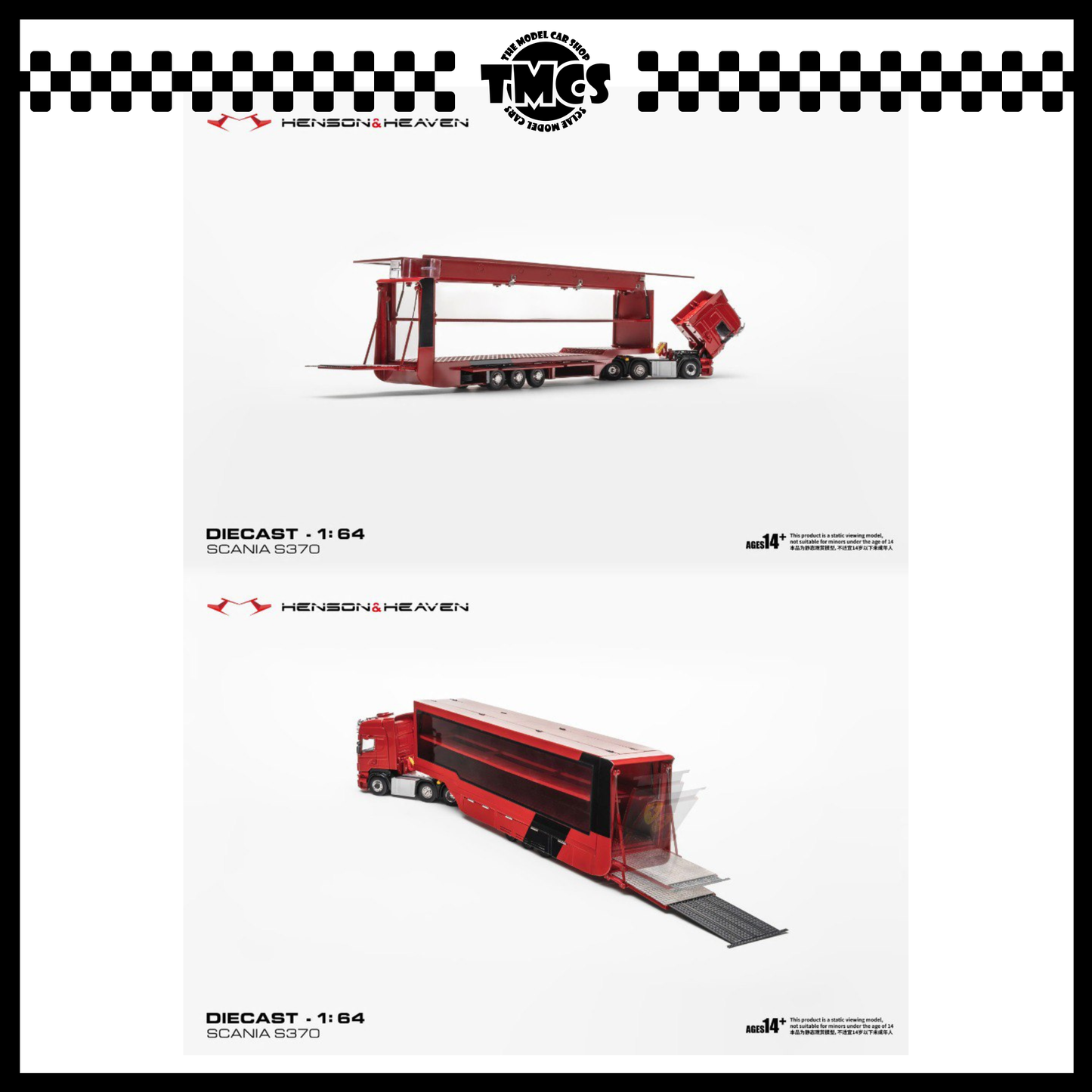 [Henson&Heaven] 1:64 Scania Trailer - Red