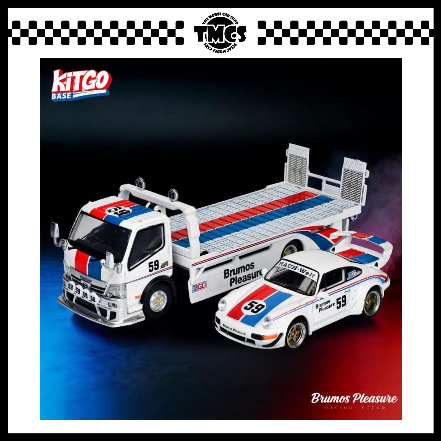 [Kit Go] 1:64 Combo Set H300 Flat Bed Truck + RWB964 (Model Model)