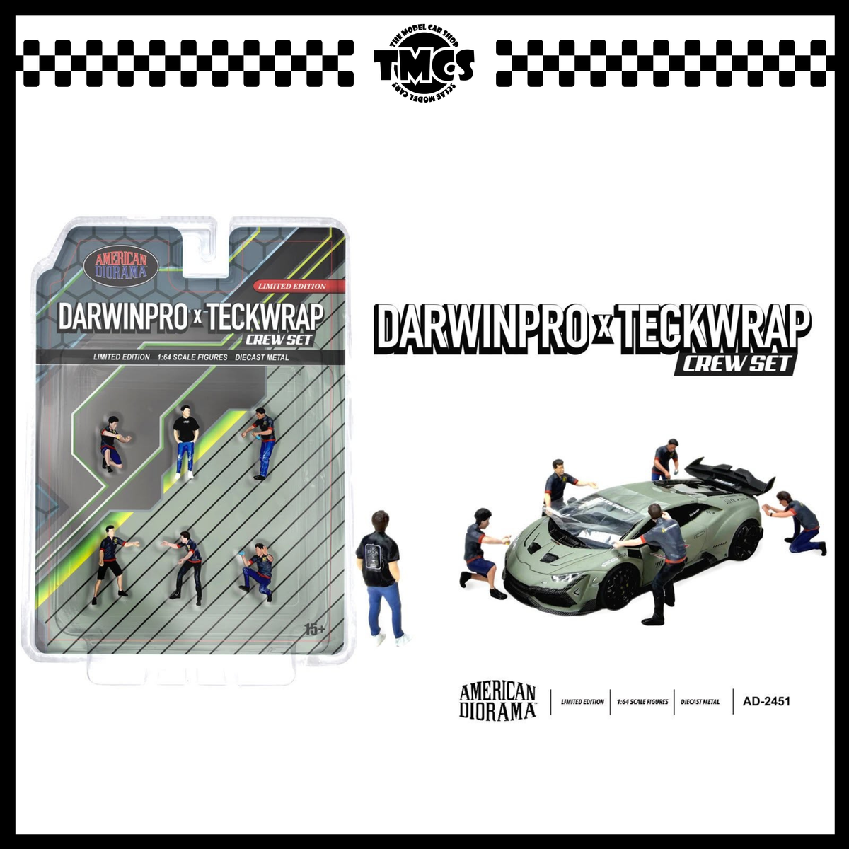 [American Diorama] 1:64 DarwinPro x Teckwrap Crew Set