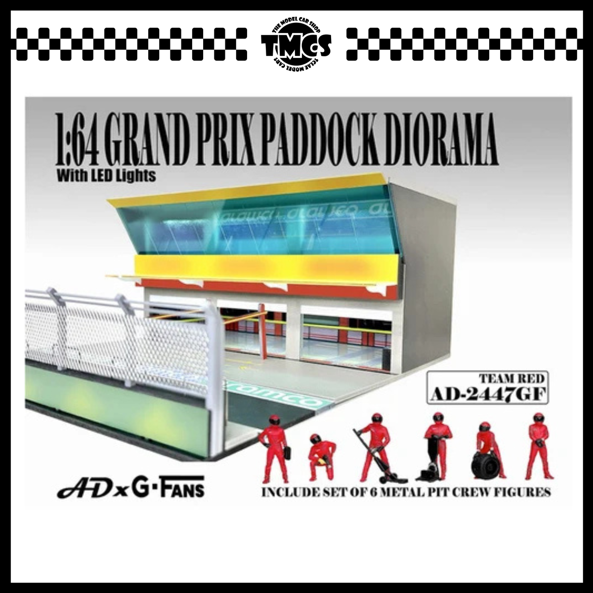 [American Diorama] 1:64 Grand Prix Paddock Diorama - Team Red
