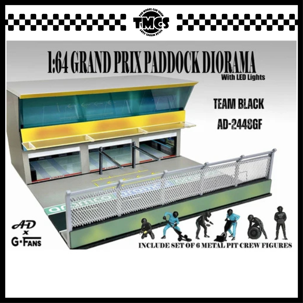 [American Diorama] 1:64 Grand Prix Paddock Diorama - Team Black