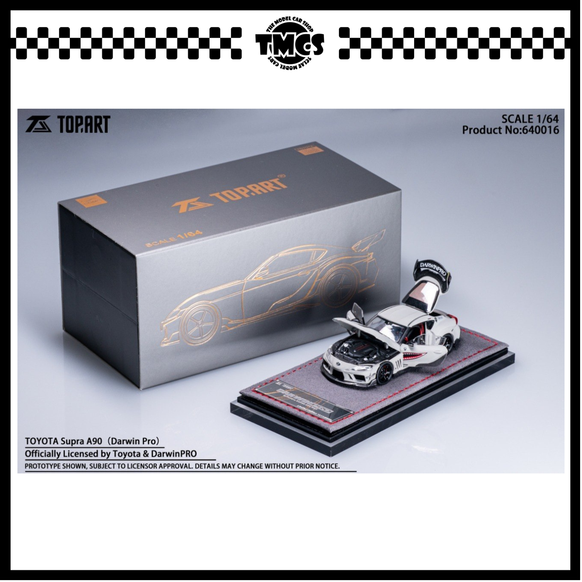 [Top Art] 1:64 Toyota GR Supra A90 DarwinPRO (CDMS26) - Grey Shark