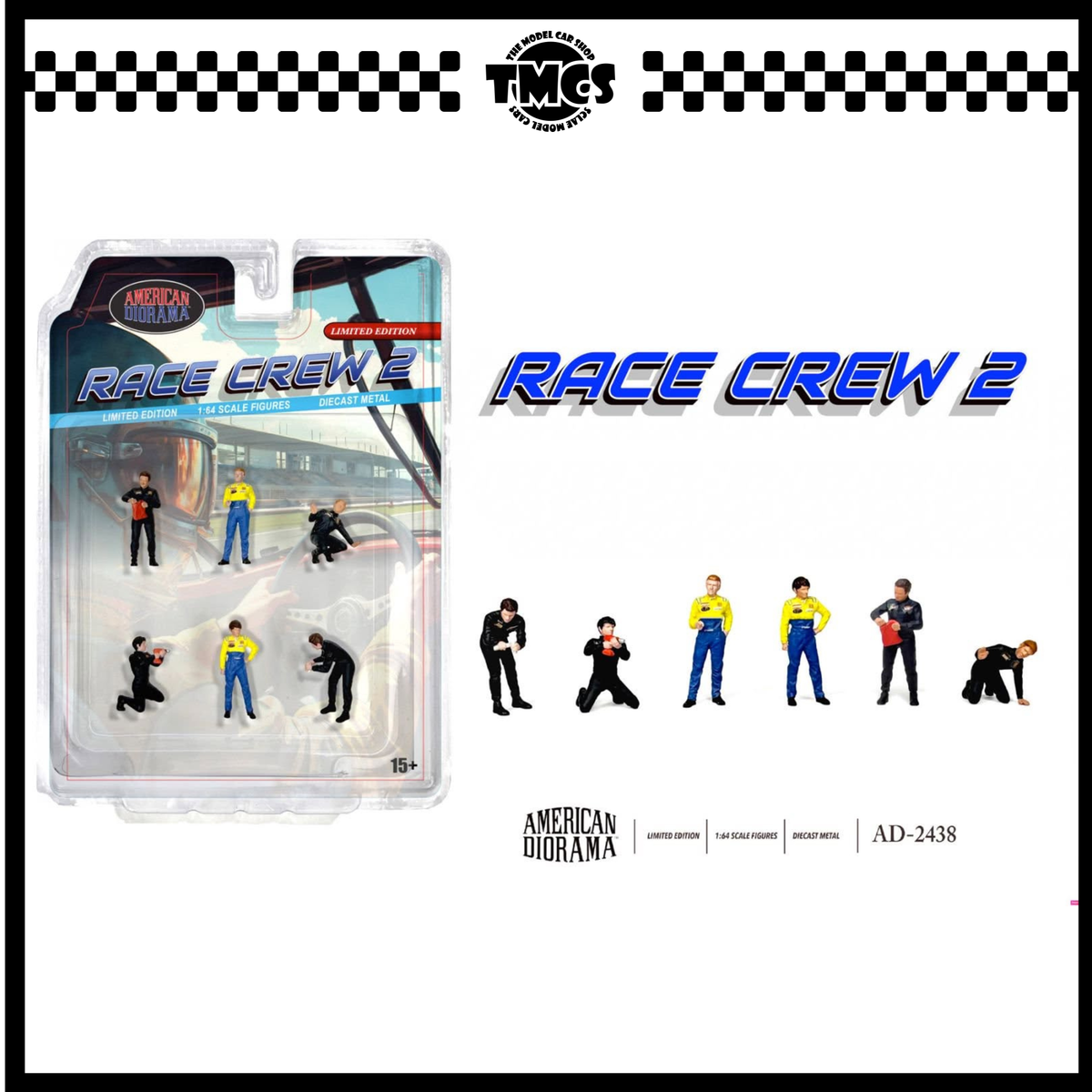 [American Diorama] 1:64 Metal Figure Set - Race Crew 2