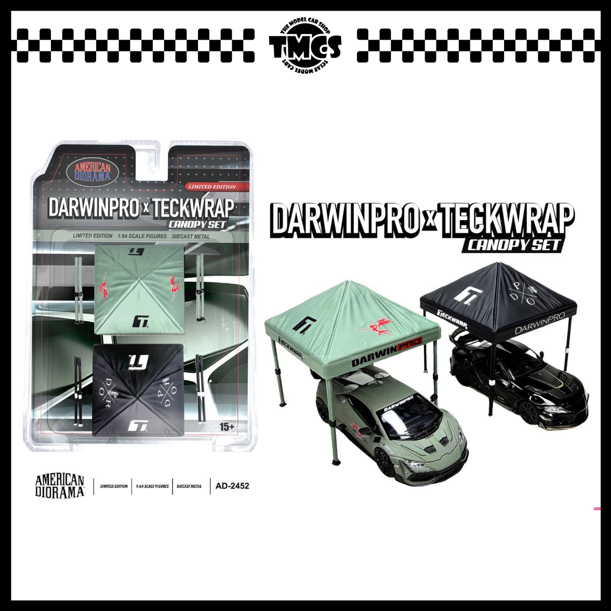 [American Diorama] 1:64 DarwinPro x Teckwrap Canopy Set