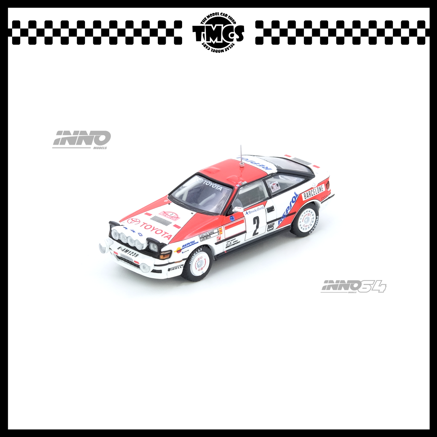 [INNO64] 1:64 Toyota Celica GT-FOUR (ST165) Winner Rally Monte Carlo 1991 C. Sainz / L. Moya