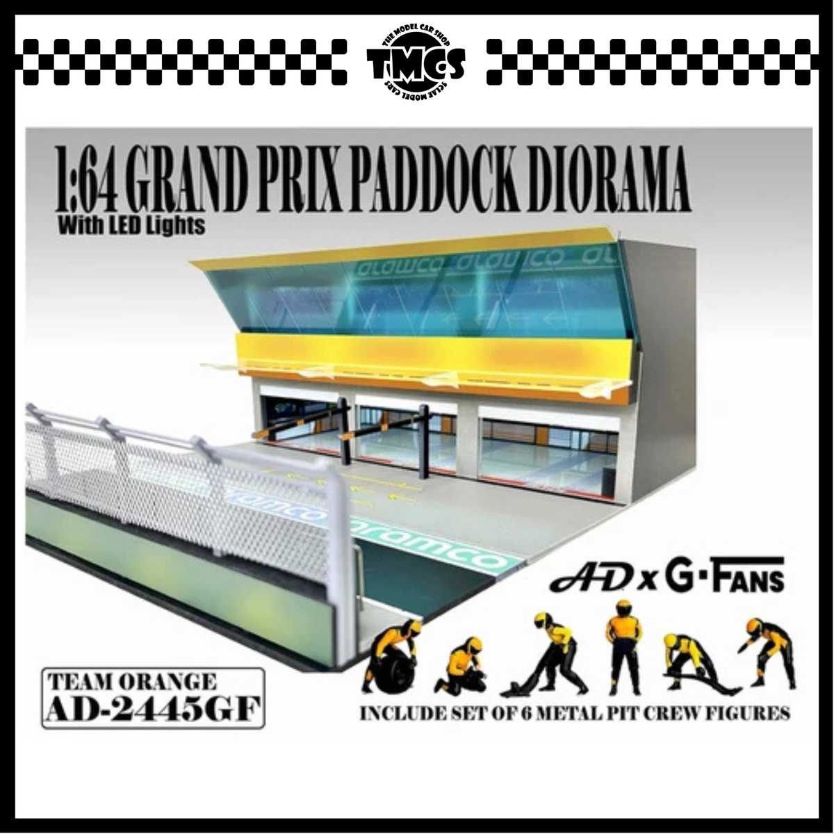 [American Diorama] 1:64 Grand Prix Paddock Diorama - Team Orange