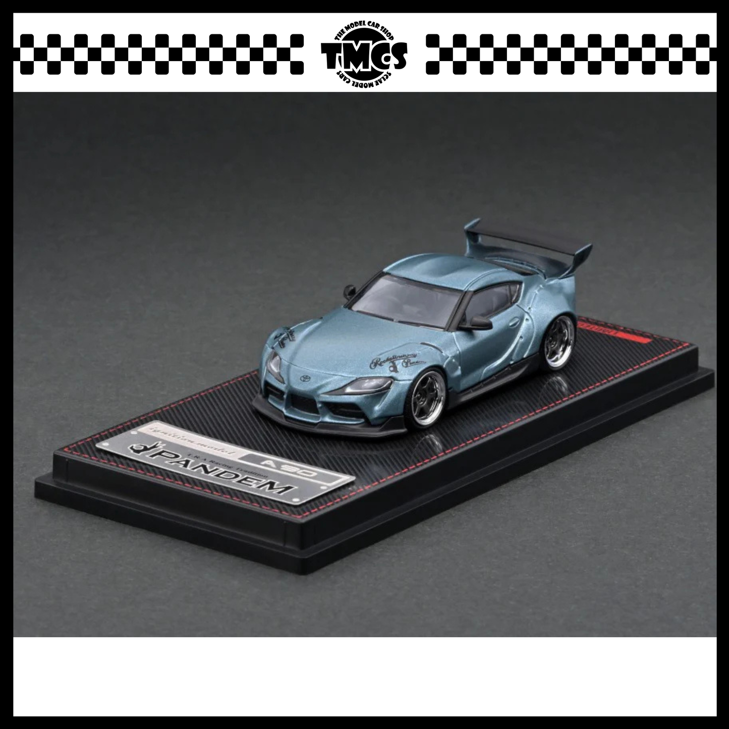 [Ignition Model] 1:64 Pandem Toyota Supra (A90) - Matte Blue Gray Metallic