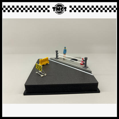 [SCJ] 1:64 Diorama (82014-A) Street Manhole Cover Railing (Small Set)