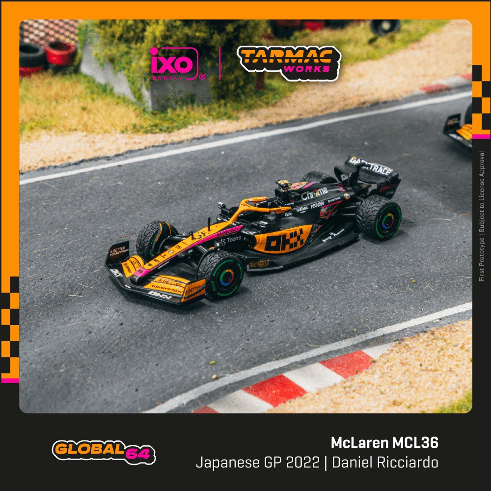 [TARMAC WORKS] McLaren MCL36 Japanese Grand Prix 2022 Daniel Ricciardo
