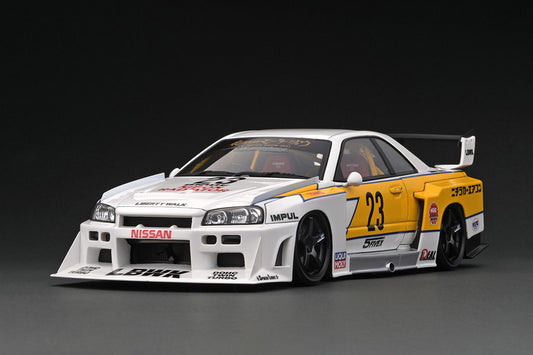 [Ignition Model] LB-ER34 Super Silhouette Skyline White/Yelow