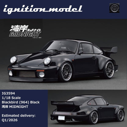 [Ignition Model] 1:18 Porsche Blackbird (964) - Black 湾岸Midnight