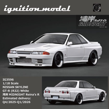 [Ignition Model] 1:18 Nissan Skyline GT-R (R32) - White湾岸Midnight Reina's R