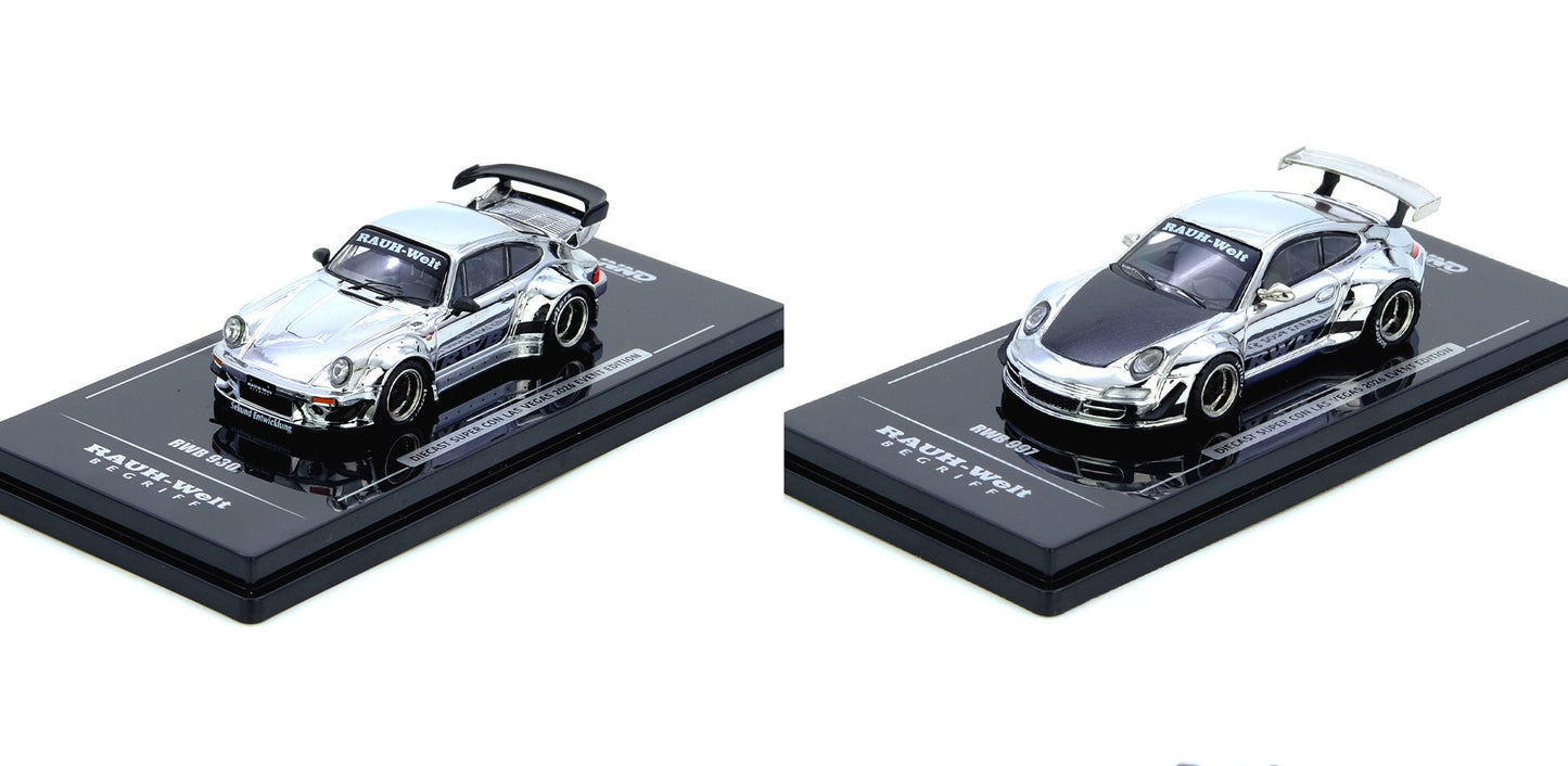 [INNO64] 1:64 Combo Set DIECAST SUPER CON Las Vegas 2026 Event Edition - RWB930 + RWB997 Chrome Silver