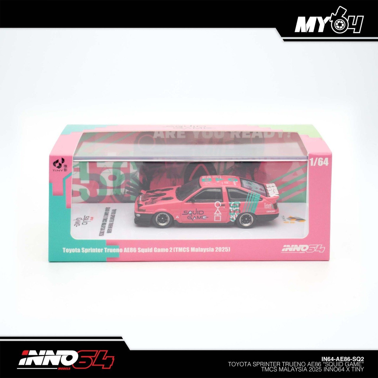 [INNO64] 1:64 Toyota Sprinter Trueno AE86 Squid Game 2 (TMCS25 Special)