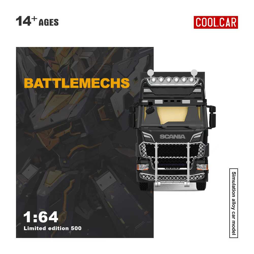 [Cool Car] 1:64 Scania S730 V8 Transporter Banshee with Double Deck Container