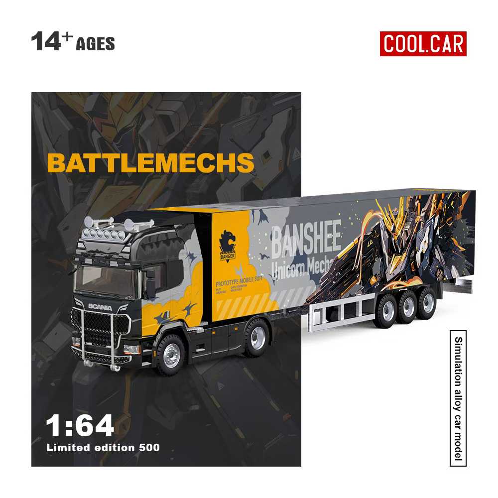 [Cool Car] 1:64 Scania S730 V8 Transporter Banshee with Double Deck Container