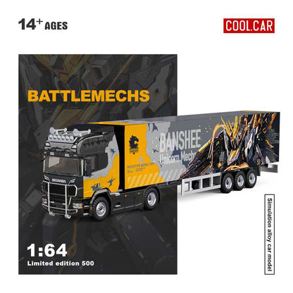 [Cool Car] 1:64 Scania S730 V8 Transporter Banshee with Double Deck Container