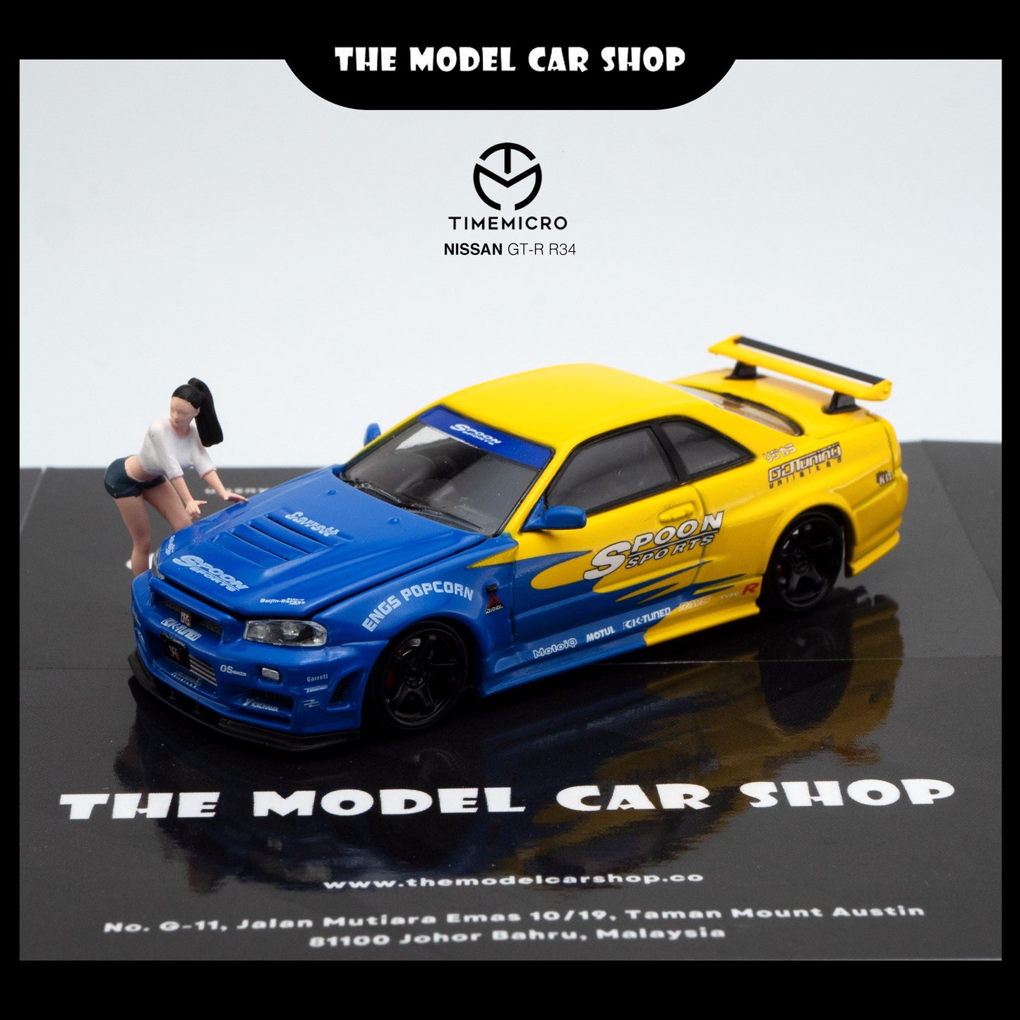 [Time Micro] Nissan GT-R (R34) Spoon with Opened Hood