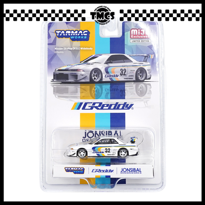 [Tarmac Works] 1:64 Nissan Skyline GT-R (R32) Widebody Jonsibal Designworks & Greddy Special Limited Edition - White