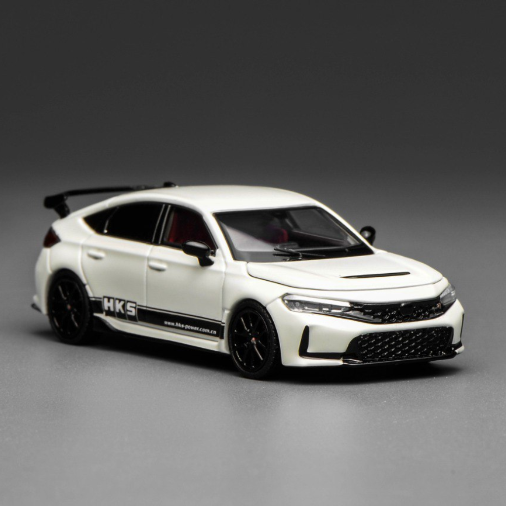 [Motorhelix] 1:64 Honda Civic Type R (FL5) HKS Livery - Championship White