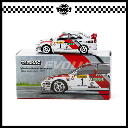 [Tarmac Works] 1:64 Mitsubishi Lancer Evolution IV Rallye Monte-Carlo 1997 Tommi Mäkinen /  Seppo Harjanne