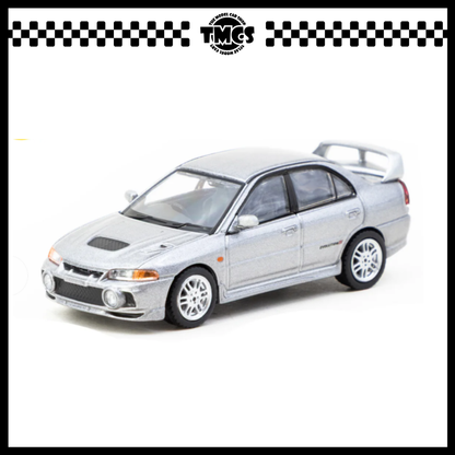 [Tarmac Works] 1:64 Mitsubishi Lancer GSR Evolution IV - Silver (Chase Car + Trading Card)