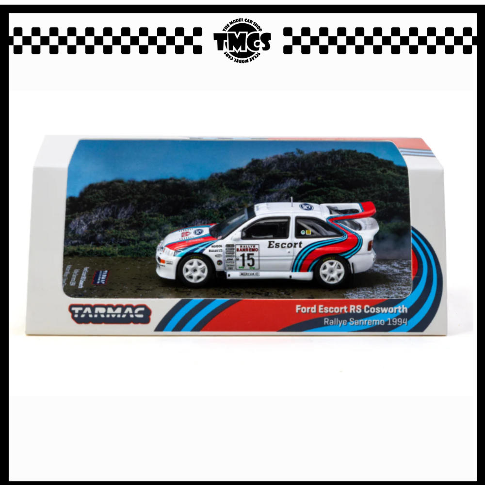 [Tarmac Works] 1:64 Ford Escort RS Cosworth WRC Rallye Sanremo 1994 Malcolm Wilson / Bryan Thomas