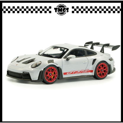 [Solido] 1:43 Porsche 911 (992) GT3 RS - Ice Grey Metallic w/Pyro Red 2023