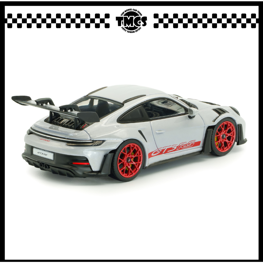 [Solido] 1:43 Porsche 911 (992) GT3 RS - Ice Grey Metallic w/Pyro Red 2023