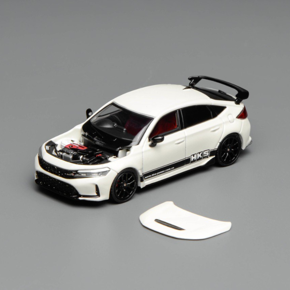 [Motorhelix] 1:64 Honda Civic Type R (FL5) HKS Livery - Championship White