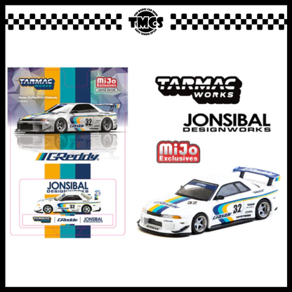 [Tarmac Works] 1:64 Nissan Skyline GT-R (R32) Widebody Jonsibal Designworks & Greddy Special Limited Edition - White