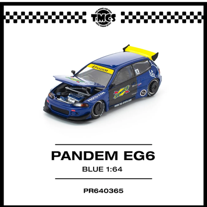 [Pop Race] 1:64 Pandem Civic EG6 - Blue/Black