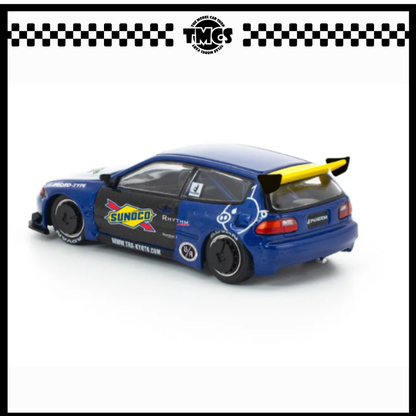 [Pop Race] 1:64 Pandem Civic EG6 - Blue/Black