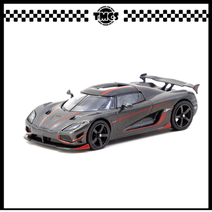 [Tarmac Works] 1:64 Koenigsegg Agera RS - Black Carbon Fiber / Red Accents