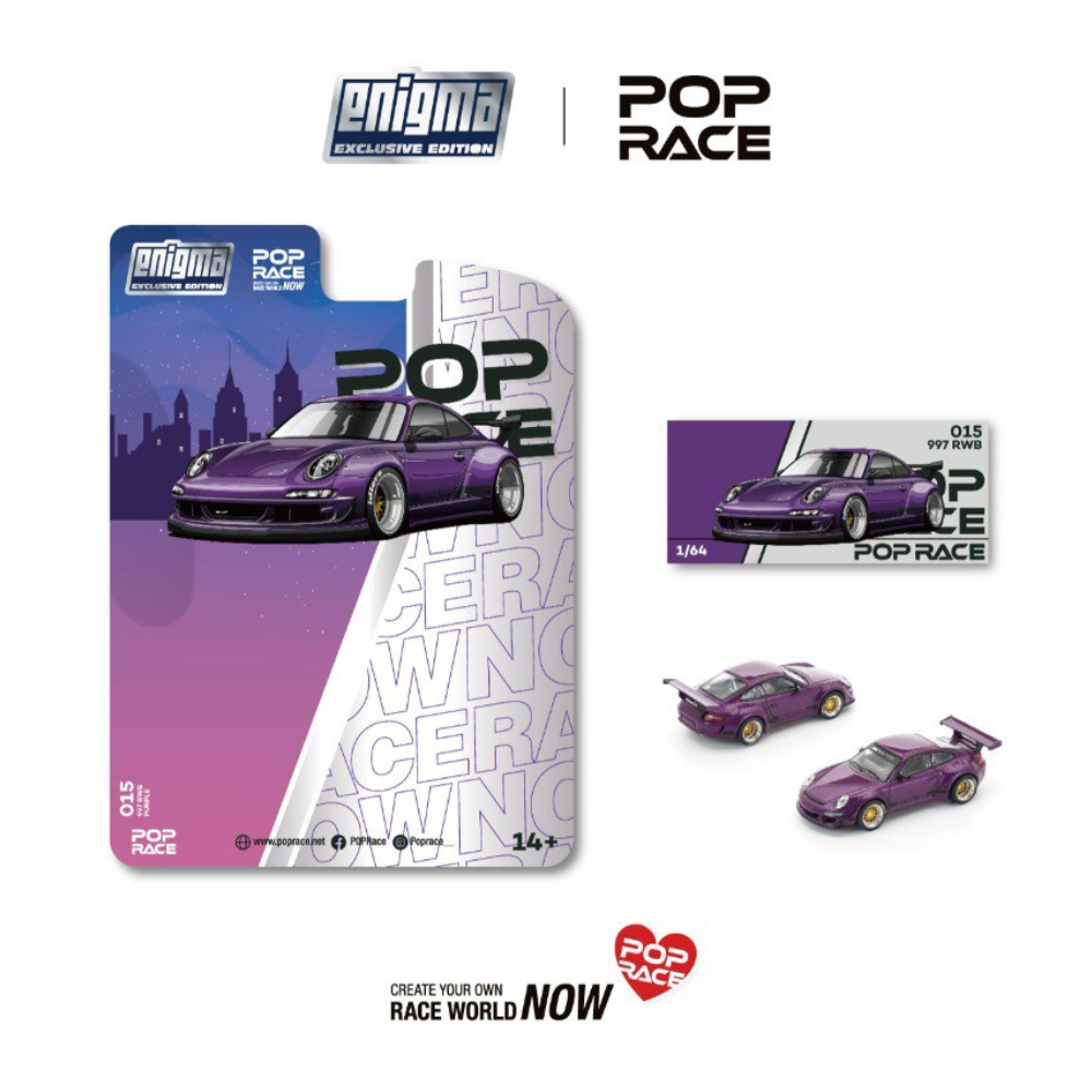 [Pop Race] 1:64 Porsche RWB 997 - Purple