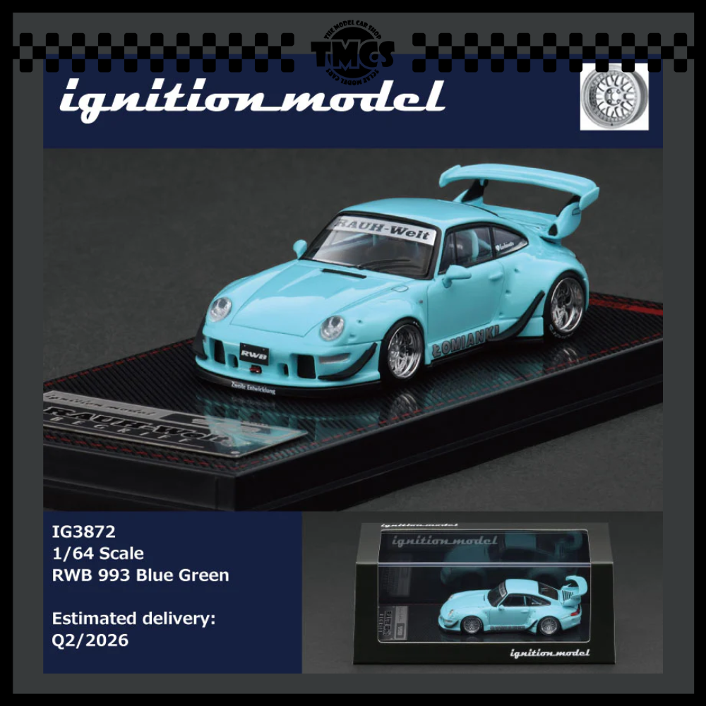 [Ignition Model] 1:64 Porsche RWB 993 - Blue Green