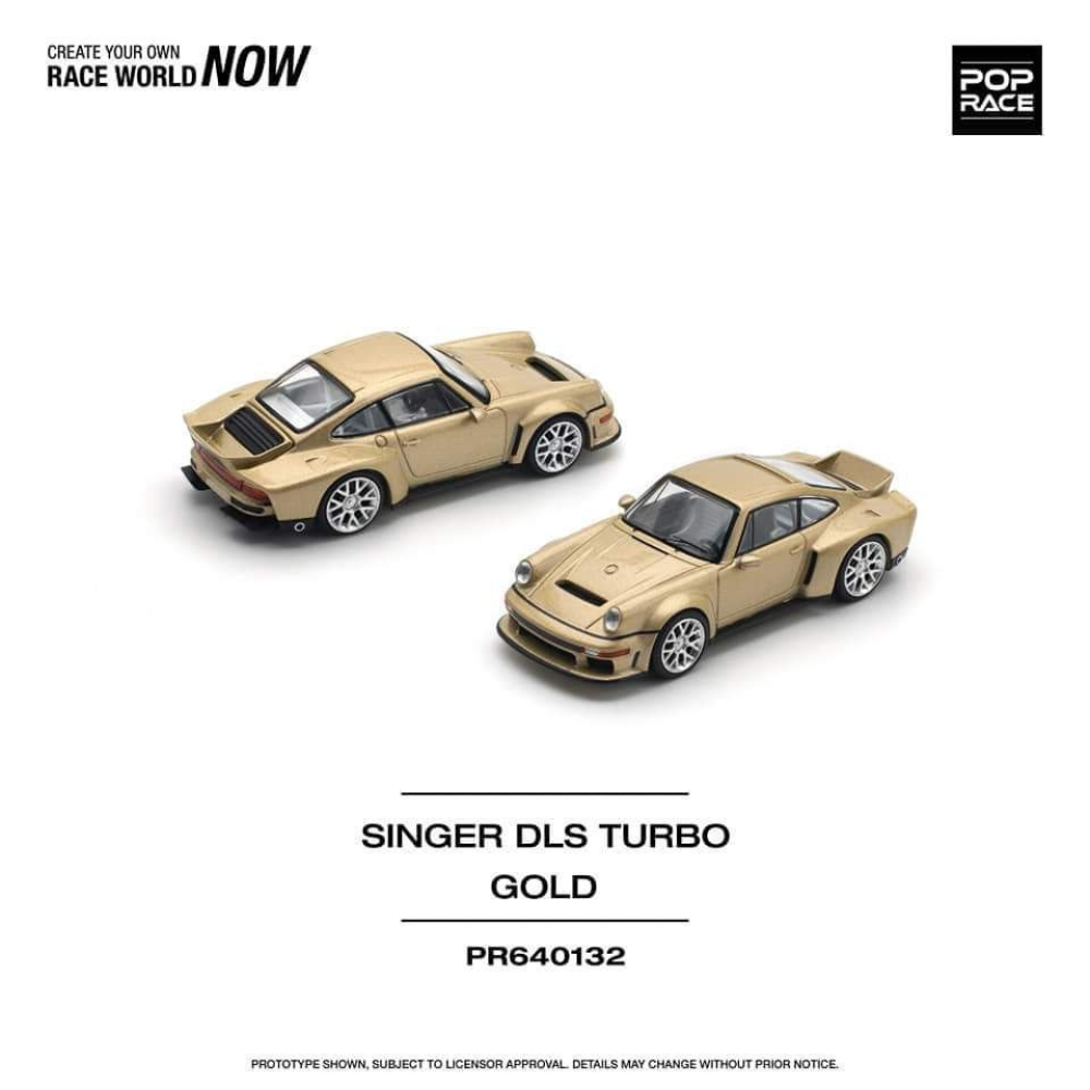 [Pop Race] 1:64 Singer DLS Turbo (Road) - Gold