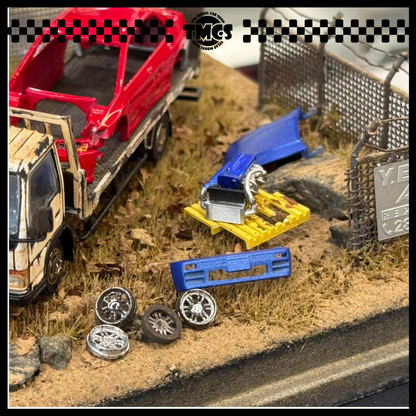 [Peako] 1:64 Diorama with Truck and Lancer Evolution Parts (TMCS SG 2025)