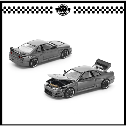 [Pop Race] 1:64 Nissan Skyline R33 GT-R - Dark Chrome