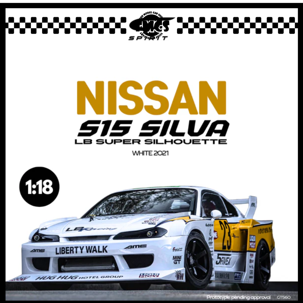 [GT Spirit] 1:18 Nissan S15 Silvia LB Super Silhouette - White 2021