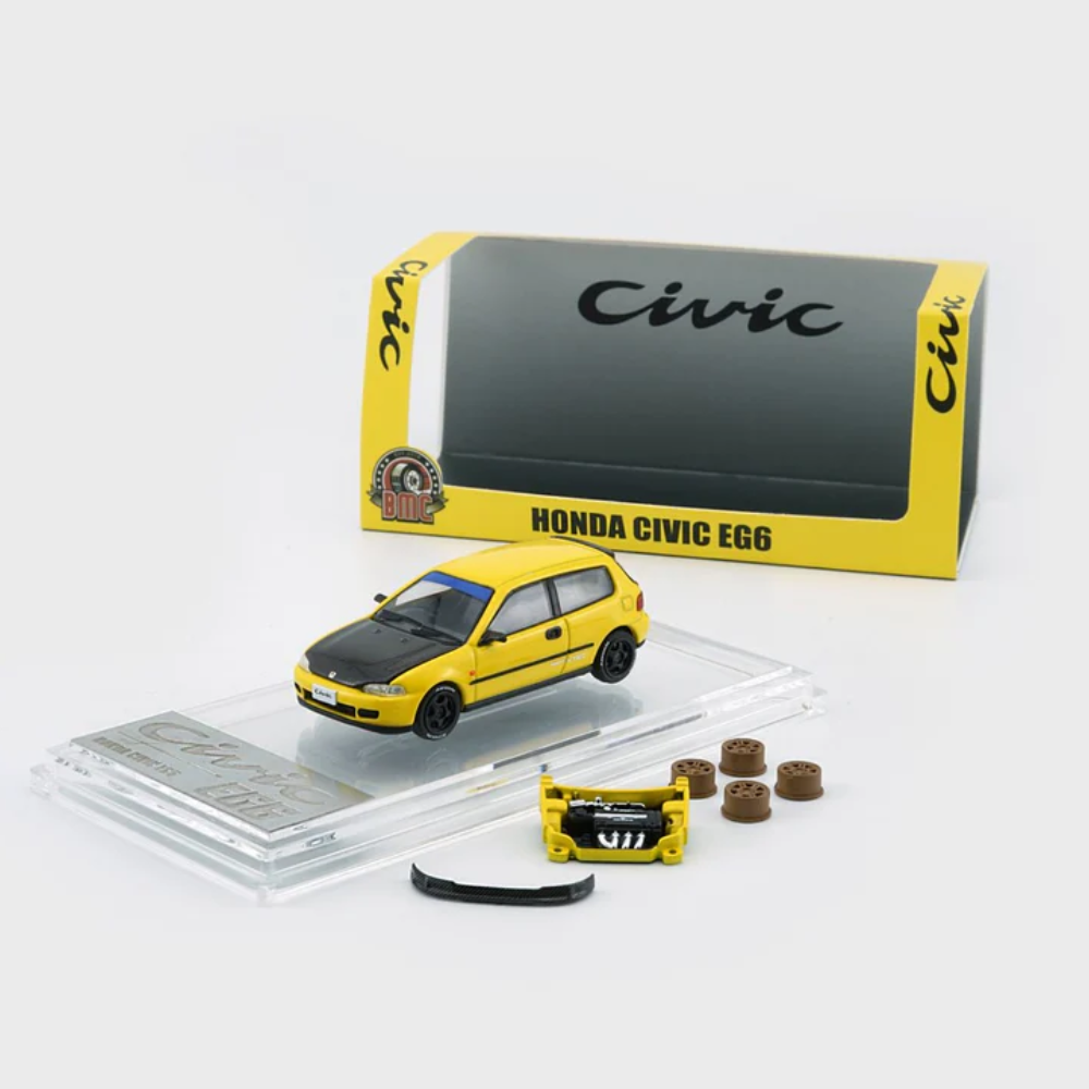 [BMC] 1:64 Honda EG6 - Yellow Carbon Bornet (RHD)