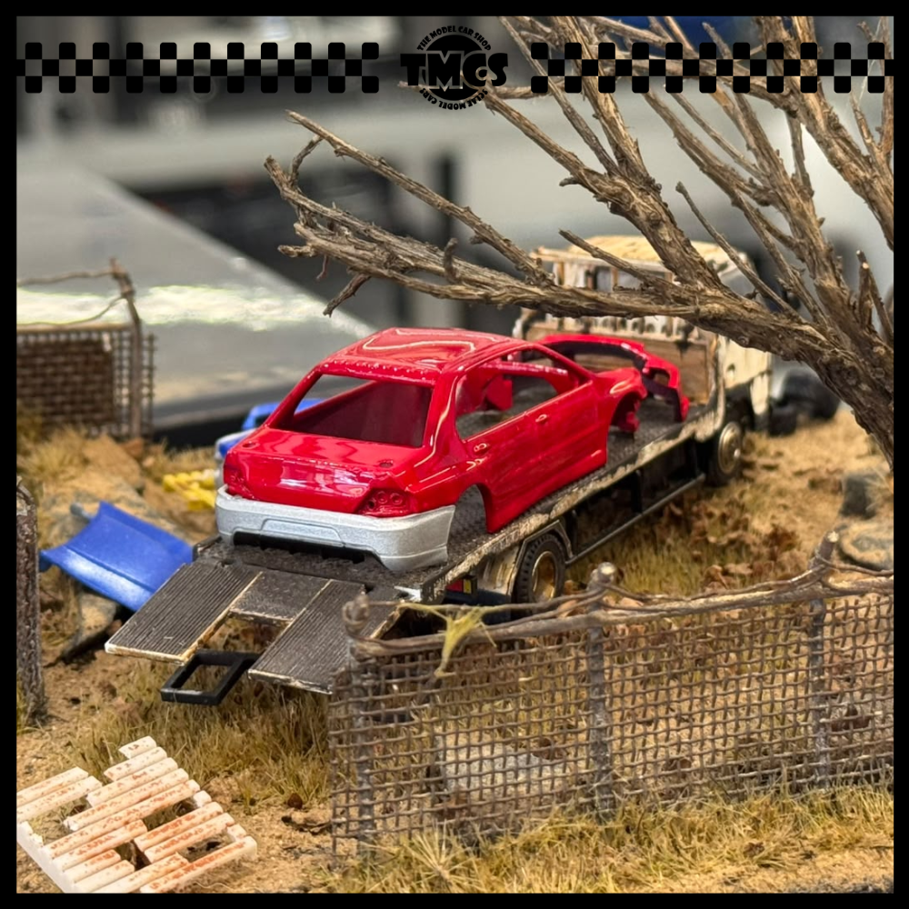[Peako] 1:64 Diorama with Truck and Lancer Evolution Parts (TMCS SG 2025)