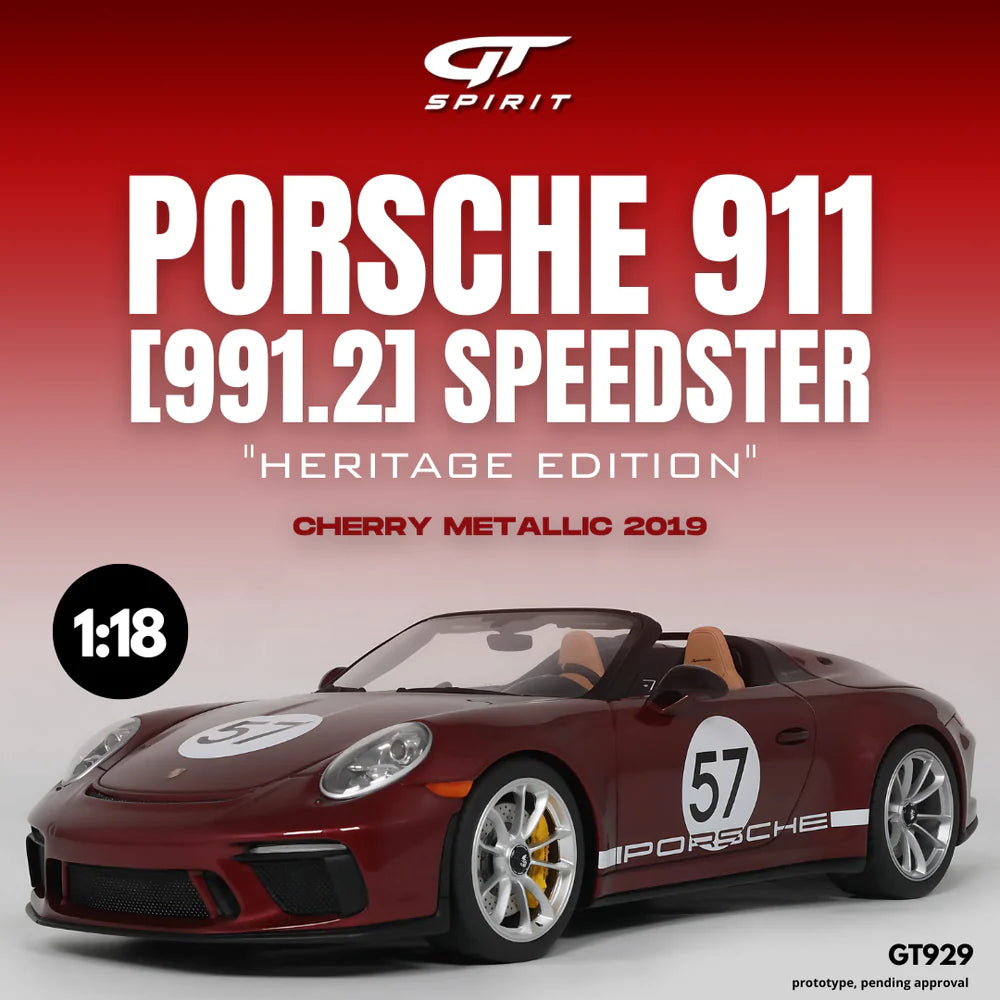 [GT Spirit] 1:18 Porsche 911 (991.2) Speedster "Heritage Edition" - Cherry Metallic 2019
